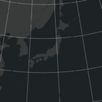 アルベルス正積円錐図法（日本中心）