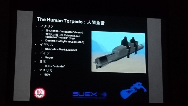 水中スクーターのルーツは人間魚雷
